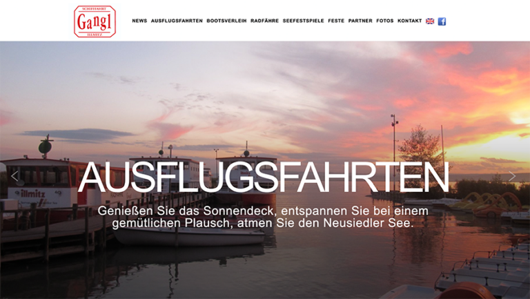Schifffahrt Gangl Website